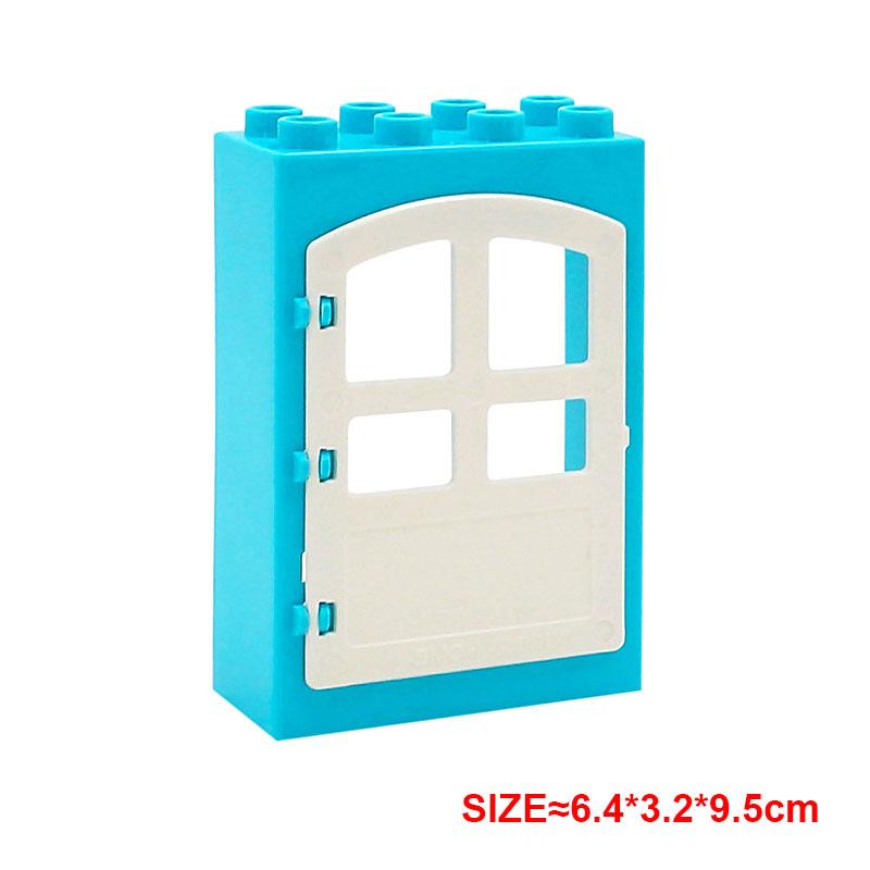 Accesorii Asamblare Blocuri Mari de Construcție DIY Acoperiș Perete Balustradă Casă Oraș Fermă Set Serie Loc de Joacă Cadou Jucării pentru Copii