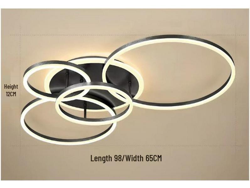 Nordic Modern LED Ceiling Lamp - Creative Round Design for Living Room, Study, Bedroom