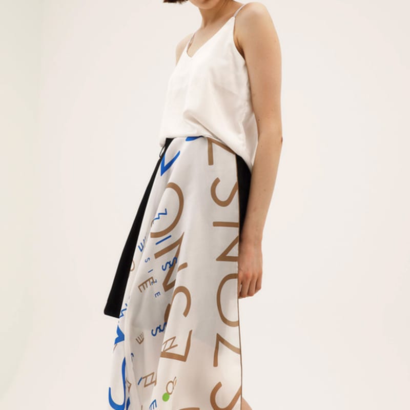 ONSZ symbol pattern silk scarf