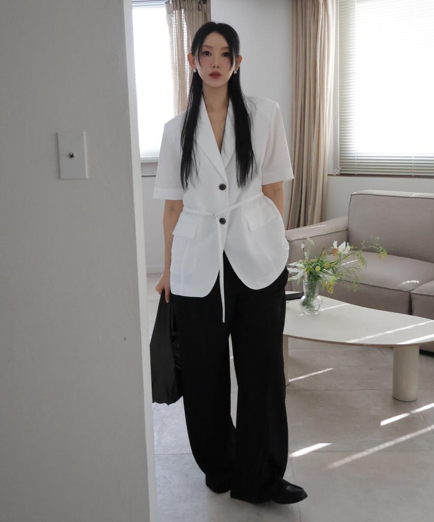 MIND BRIDGE WOMEN [W] Single-Pleat Wide Slacks - 3 Colors