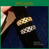 Elegant Flower Open Ring With Zircon Embellishments And Gold Finish For Gift For Her