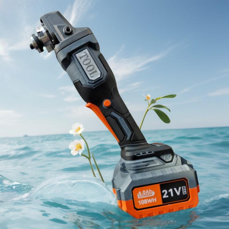 Rechargeable Brushless Angle Grinder - High Power Multi-Function Tool for Cutting, Grinding, and Polishing