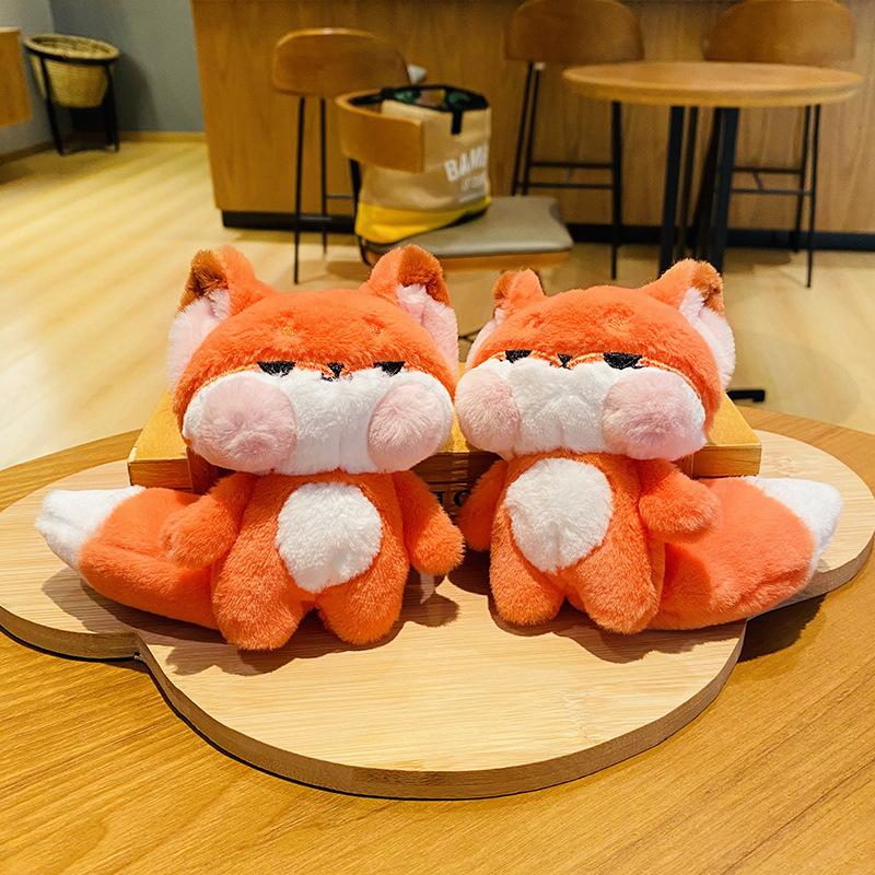Roztomilé Fox Keychain Car Dekorace Školní taška Přívěsek na panenku Příslušenství k batohu