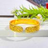 Wide Hammer Pattern Bracelet Women's Solid Mirror Open Bracelet High-end