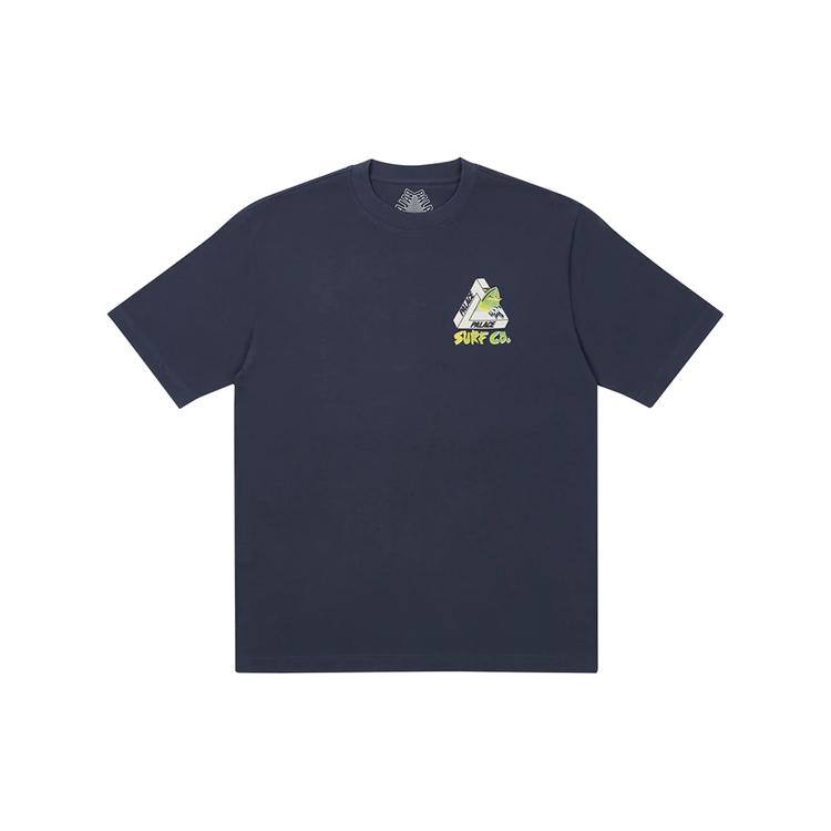 Palace T-Shirts Unisex Marine Blue Crew Neck Moderate Straight Fit P22TS163
