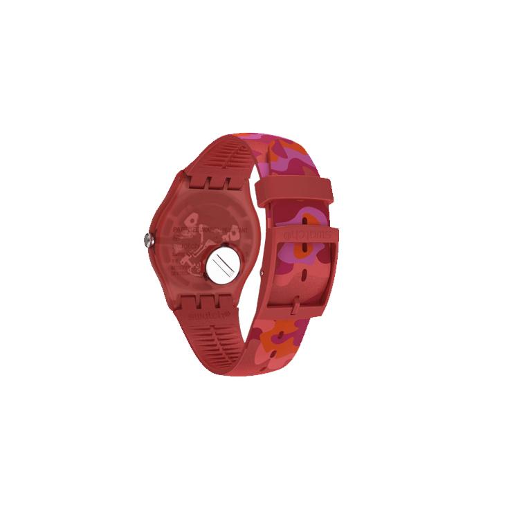 SWATCH Unisex 41mm Red Watch SUOR116 SUOR116