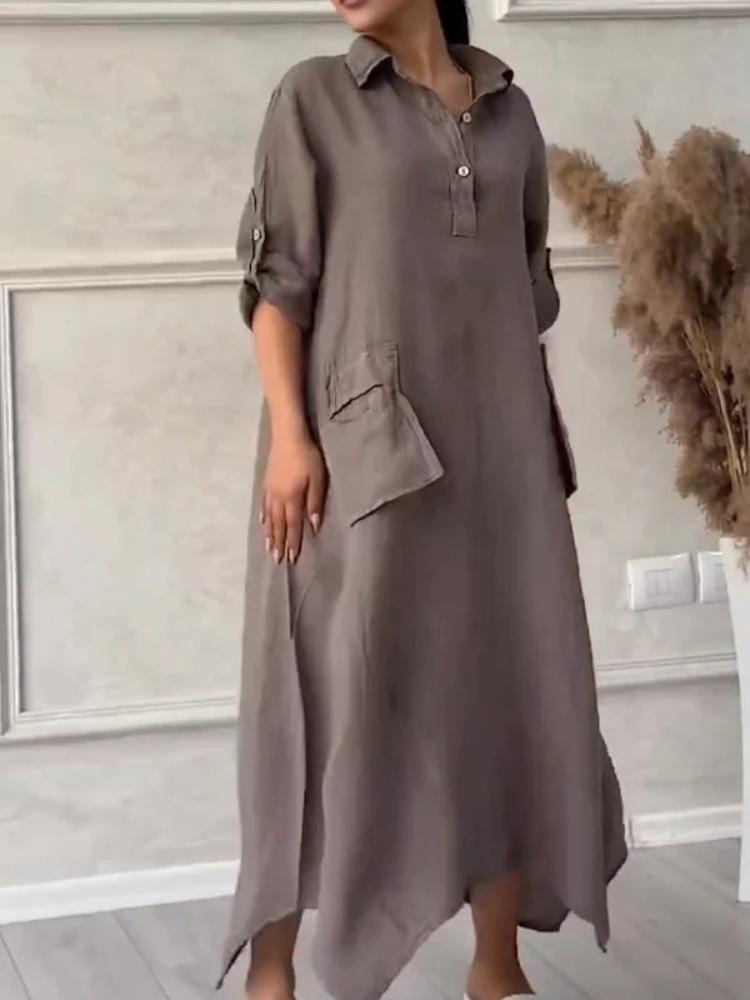 Women's Halter Neck Dress with Ruffled Collar, Knee-Length, Casual Summer Dress, Multiple Colors