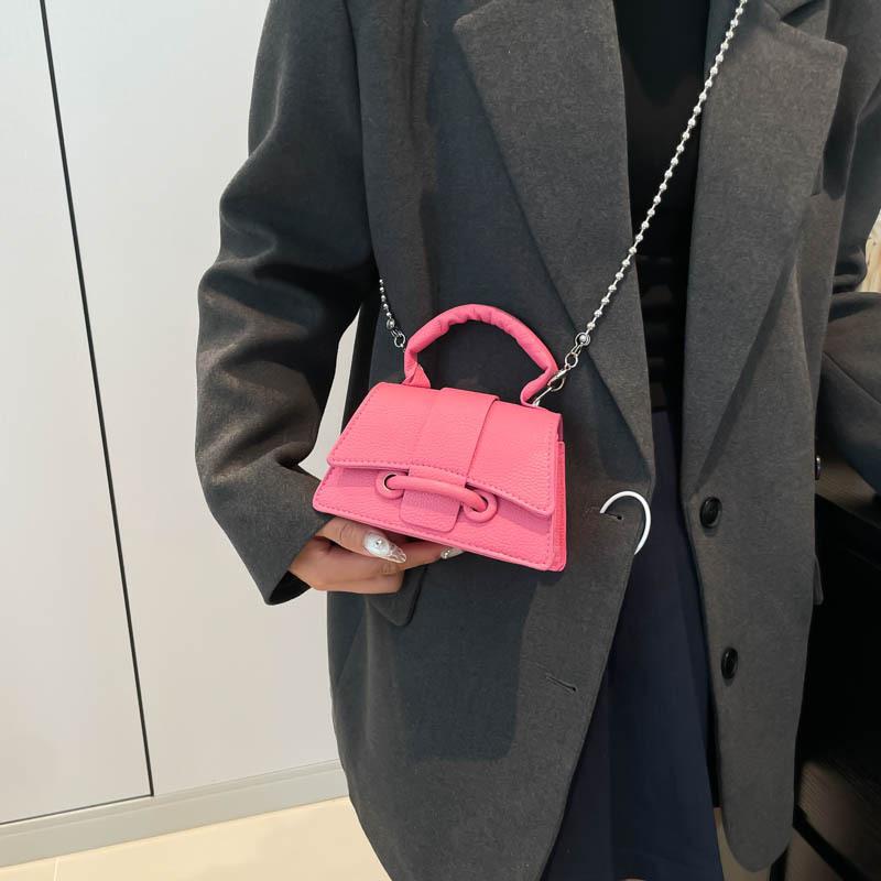 New Solid Color Simple Temperament Handbag for Women's Versatile One-shoulder Crossbody Bag Korean Version Retro Mini Bag