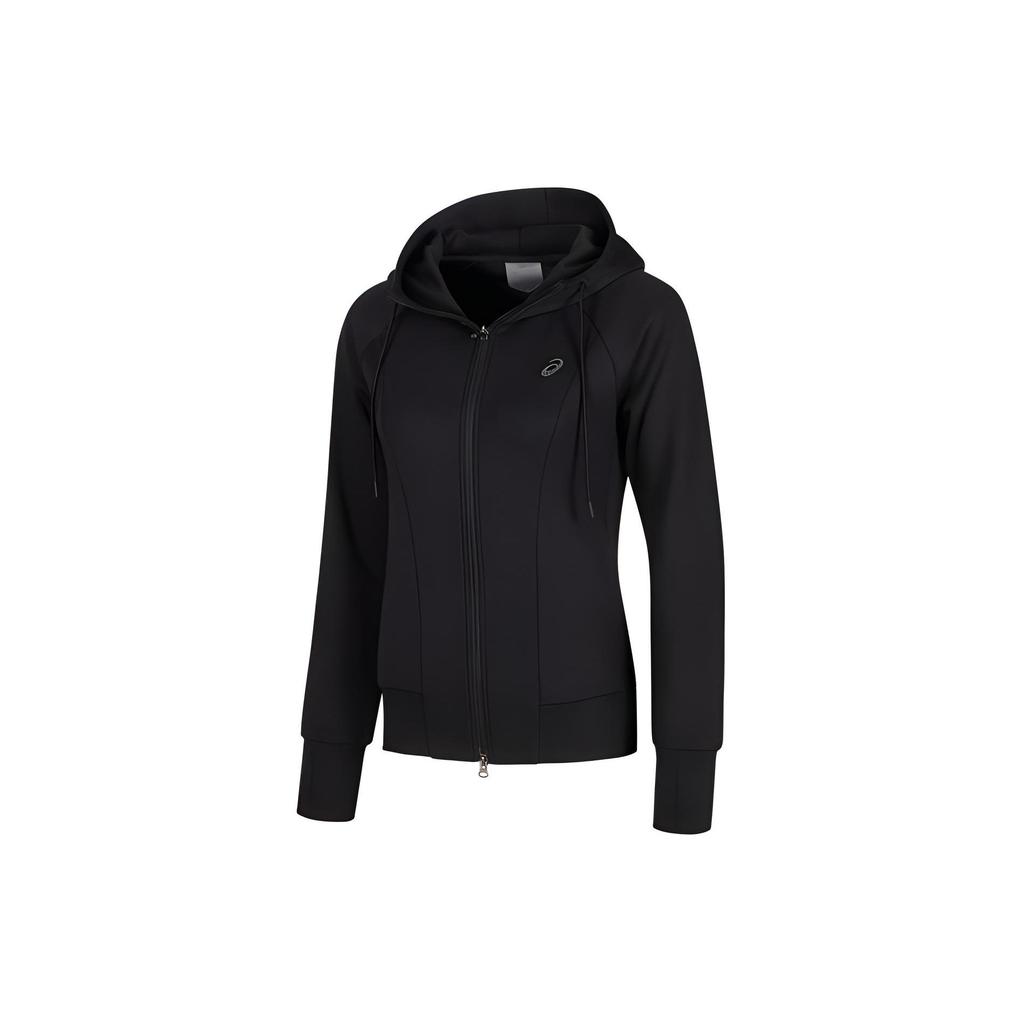 Asics Zip-Up Hooded Raglan Long Sleeve Jacket Women jackets Black 2032C925-001