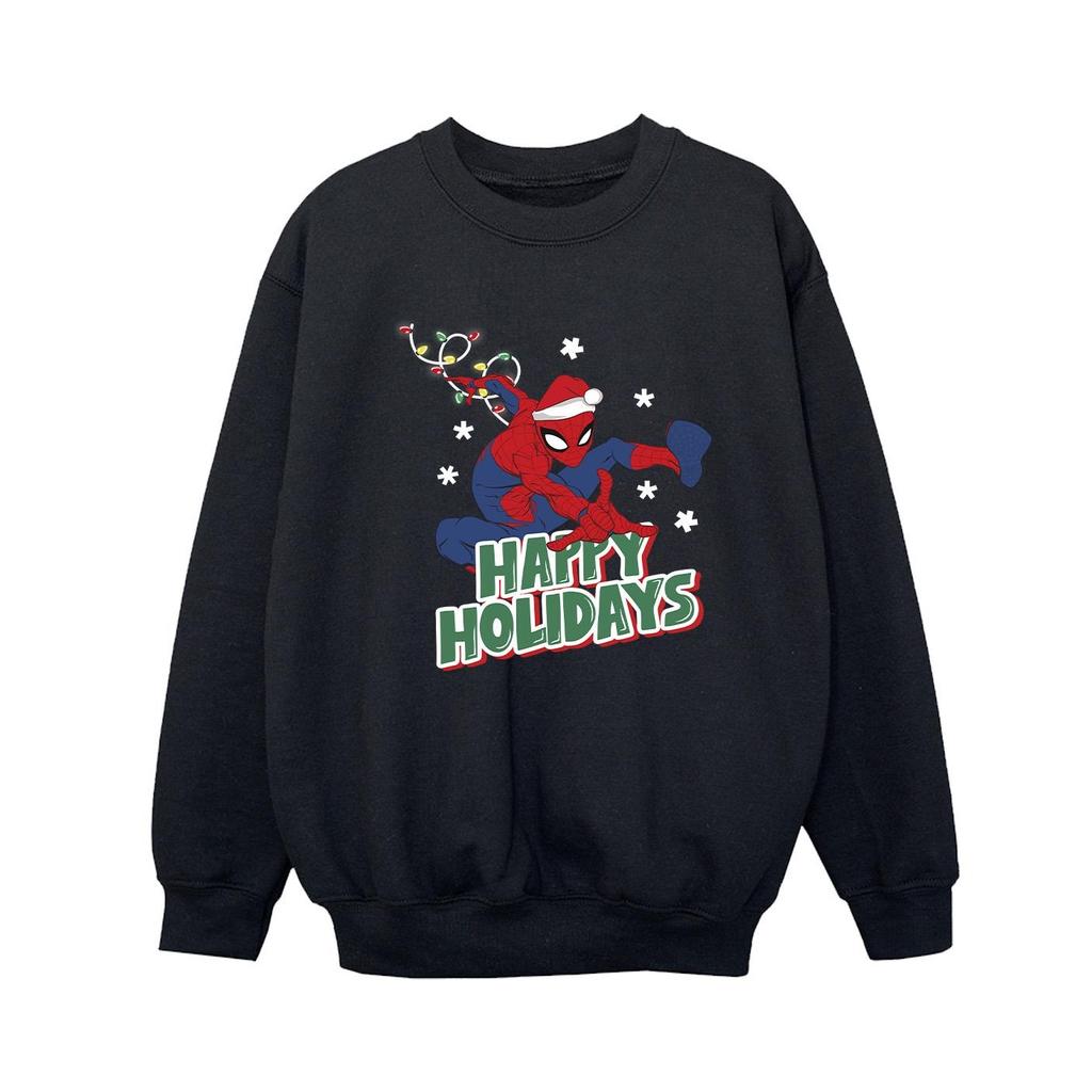 Spider-Man Boys Happy Holidays Sweatshirt