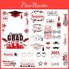 Graduation Party Photo Props Kit With Colorful Paper Frames For Celebration Events