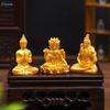 4PCS Golden Hindu Deity Statue Set, Resin Buddha Figurines for Altar & Home Decor