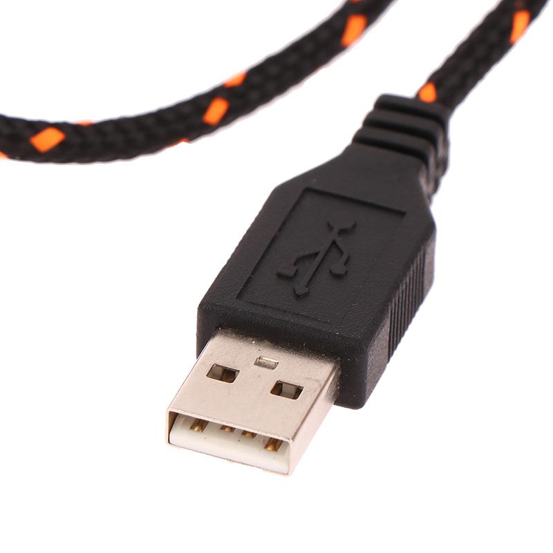 Nylon Usb Mouse Cable Line Replacement Wire Orange, White For Steelseries Kana Special Mouse Lines Best Replacement