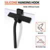 Hook-Free Black Squeegee Streak Free Cleaning Shower Squeegee For Glass Bathroom Shower Doors Mirrors Tiles Car Windows