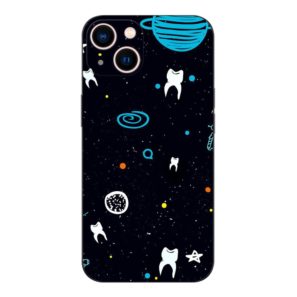 Schwarze TPU-Hülle für Samsung Galaxy A3 A5 A7 2016 2017 2018 Hülle Zahnarzt Zahnmuster