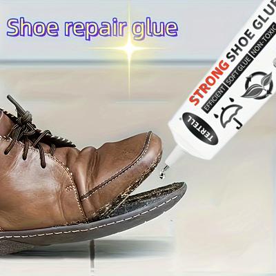 60ml Strong Shoe Repair Glue, Artistic Craft Adhesive for Leather, Non-Toxic, High-Temperature Resistant, Transparent, Hand-Safe, Plastic Material