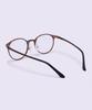 Alloaiweeo [Air Flex] Al6405 1616G Airflex Ultra-Lightweight Semi-Oversized Round Brown Eyeglass Frame Blue Light Lens Selection