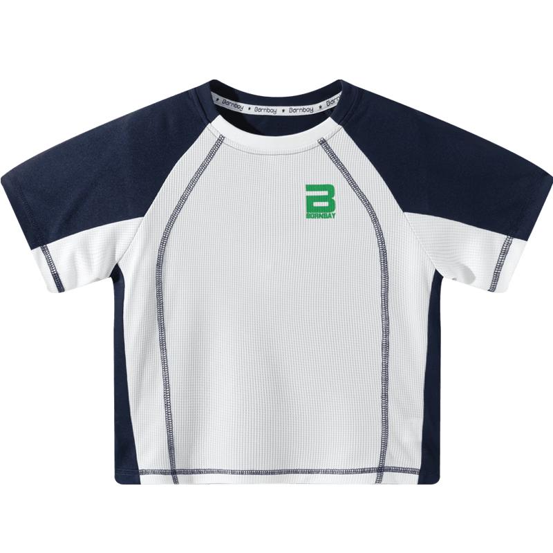Boys Ice-Feel Breathable Color-Block Sports T-Shirt 110/56