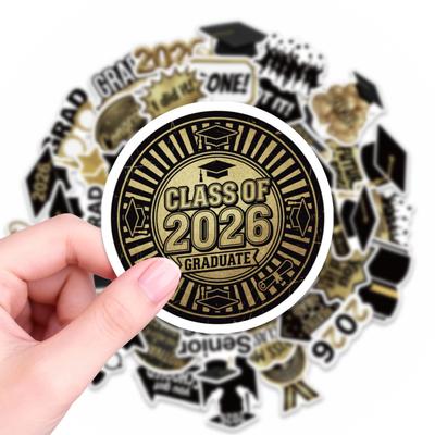50 Non-Repeating Graduation Season Sticker Set Graduation Carnival Party Waterproof Decorative Material Stickers