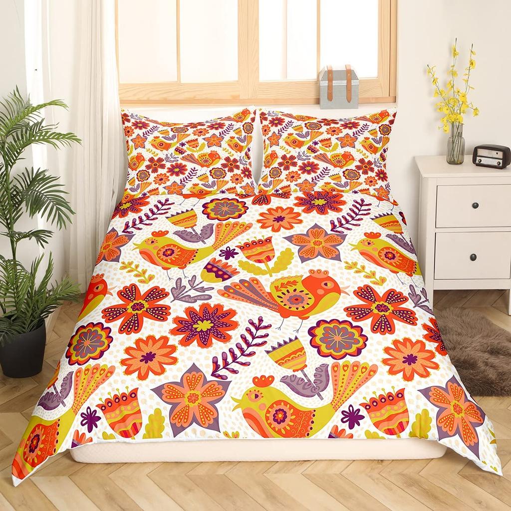 Pastellrosa Hibiskusblüten Bettwäscheset Romantische Blüten Bettbezug Althea Floral Steppdeckenbezug Blau Polyester Steppdeckenbezug