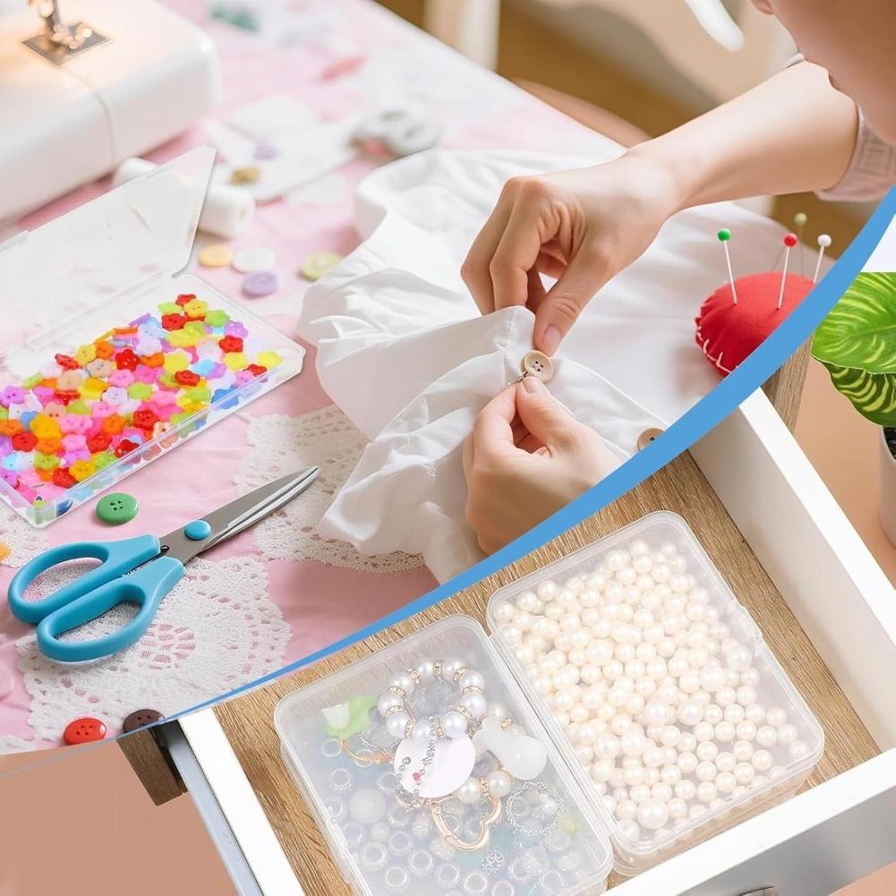 Förvaringslådor 24-pack Genomskinliga Kritförvaringslådor Med Lock - Perfekta För Att Organisera Grupp För DIY Hantverksförvaringslåda För Smycken