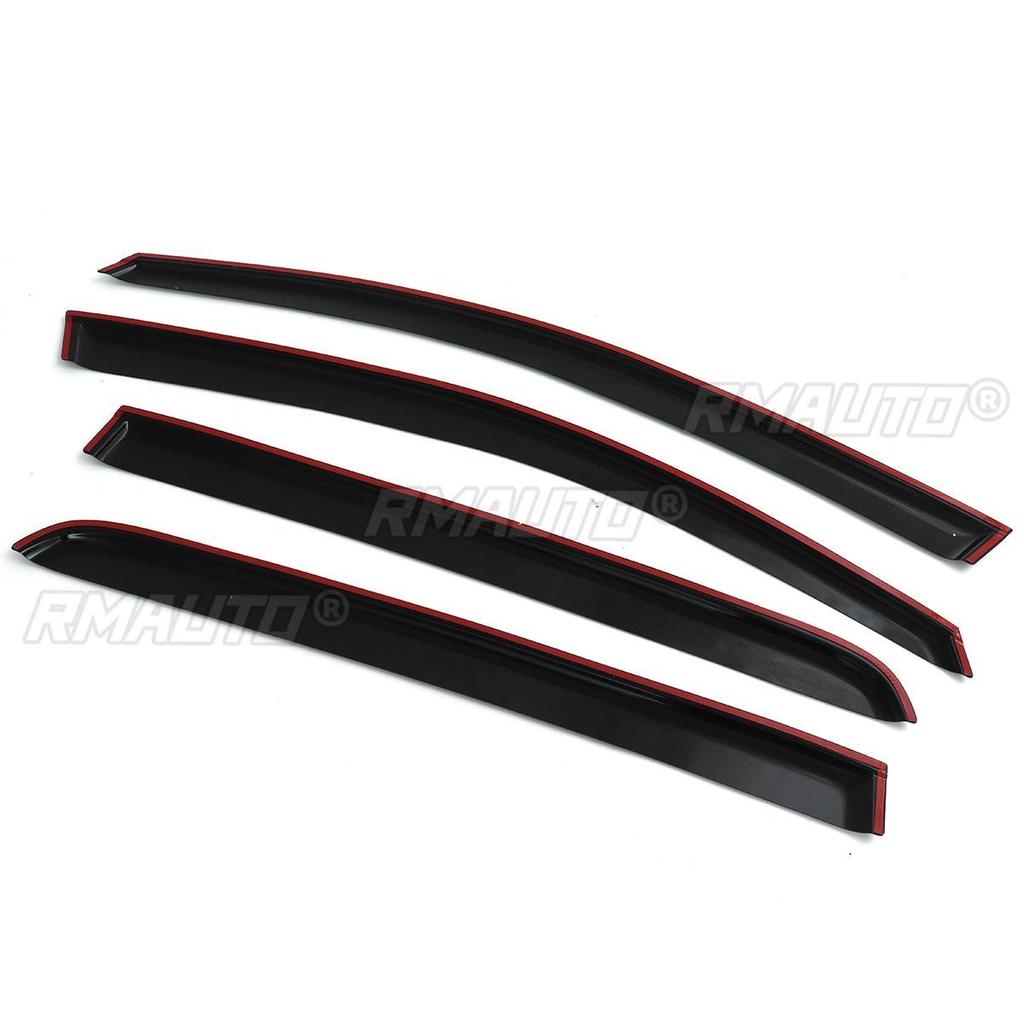 4PCS Front Car Window Wind Sun Rain Visor Deflectors Tinted Windows Shield for VW Golf 6th Gen MK6 2009 2010 20112012 2013