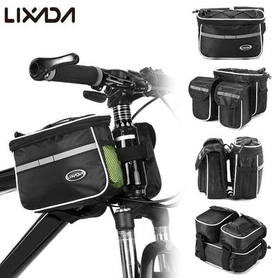 Lixada Cycling Bike Top Tube Bag med regnskydd Vattentät Mountain Bicycle Front Frame Pannier