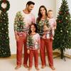 Family Matching Print Sets Pajamas Loungewear Outfits Family Matching Long Sleeve Tops+Pants Set