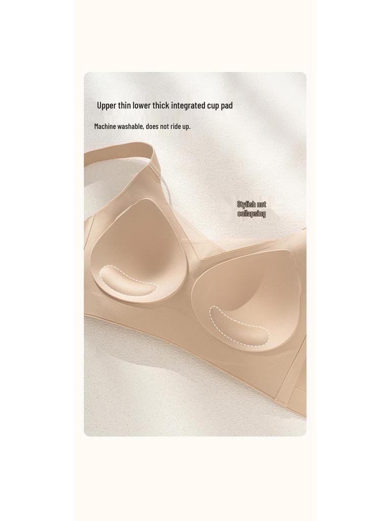 Seamless Lifting Bra for Large Busts - Wire-Free, Anti-Sagging, Armpit Fat Collection, Fixed Cup