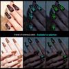 2026 Luminous Green & Blue Nail Stickers for Professional Salons - White-Enhancing Style