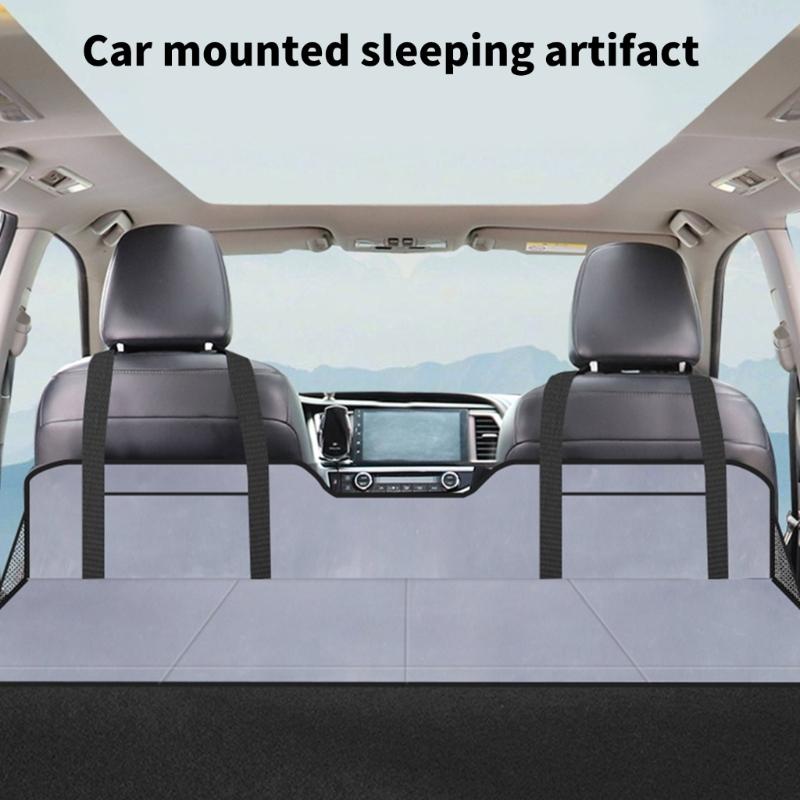 Matelas de banquette arrière de SUV Portable Pliable Tapis de couchage avec Pochette de rangement pratique et Maille de protection pour Pêche Camping