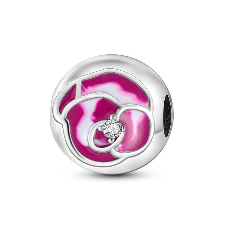 New Yellow Sunflowers Heart Rose Flower Charms 925 Sterling Silver Fits Original Bracelets Women Anniversary DIY Jewelry Charm