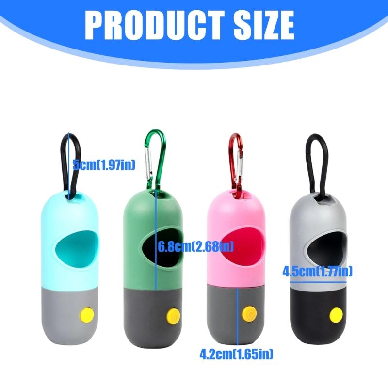 LED Illuminated Dog Poop Bag Dispenser for Safe Nighttimes Dog Walks Ensuring Pet Safety and Easy Bag