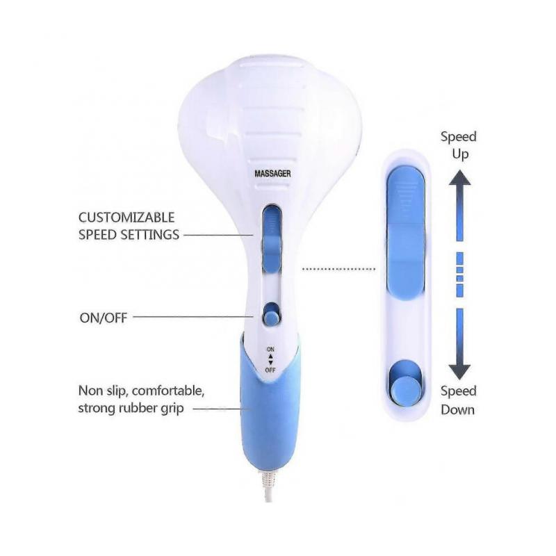 Electric Back Massager , Handheld Massagers Double Head Deep Tissue Percussion Massages for Full Body Massage for Neck, Shoulder, Head, Foot, Leg, Val