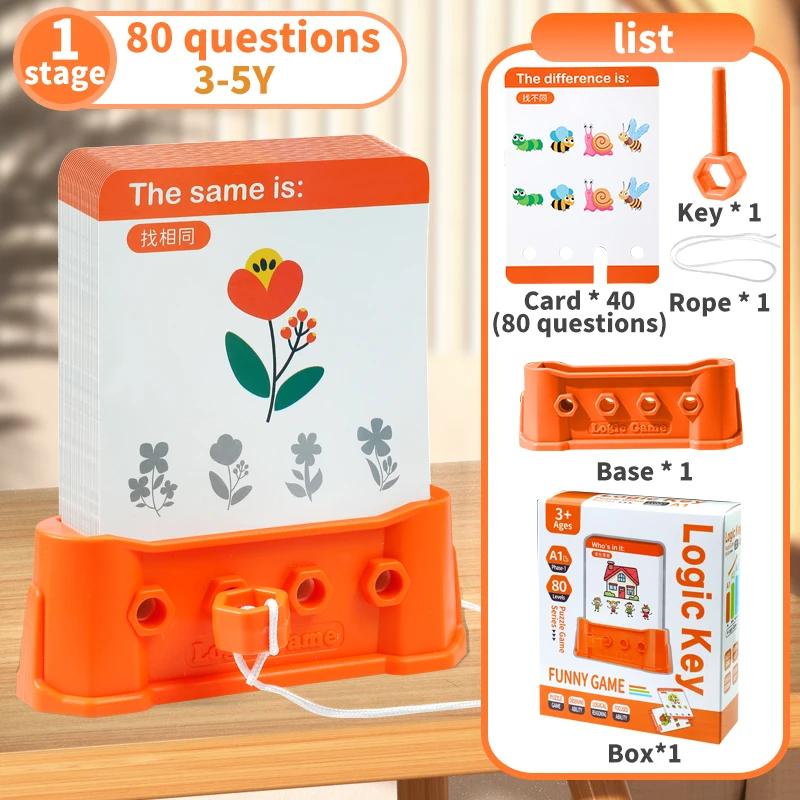 

Non-Toxic Logic Key Card Games Color Shape Matching Puzzle Game For Kids Logical Thinking Training Parent-Child Interactive Game Toy