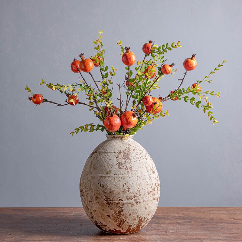 Wabi-Sabi Style Jingdezhen Ceramic Vase - Retro Coarse Pottery Centerpiece Jar