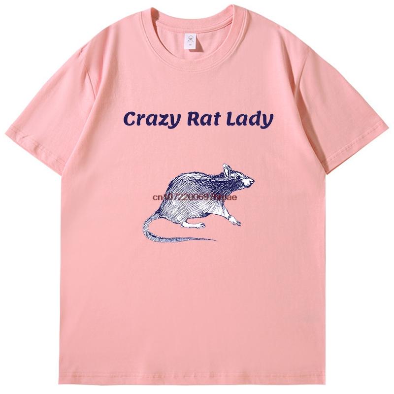 Crazy Rat Lady Funny Rat Memes Graphic T Shirts Fashion Tees Tops Summer Cotton New Shirts And Tshirts Casual Unisex T Shirt