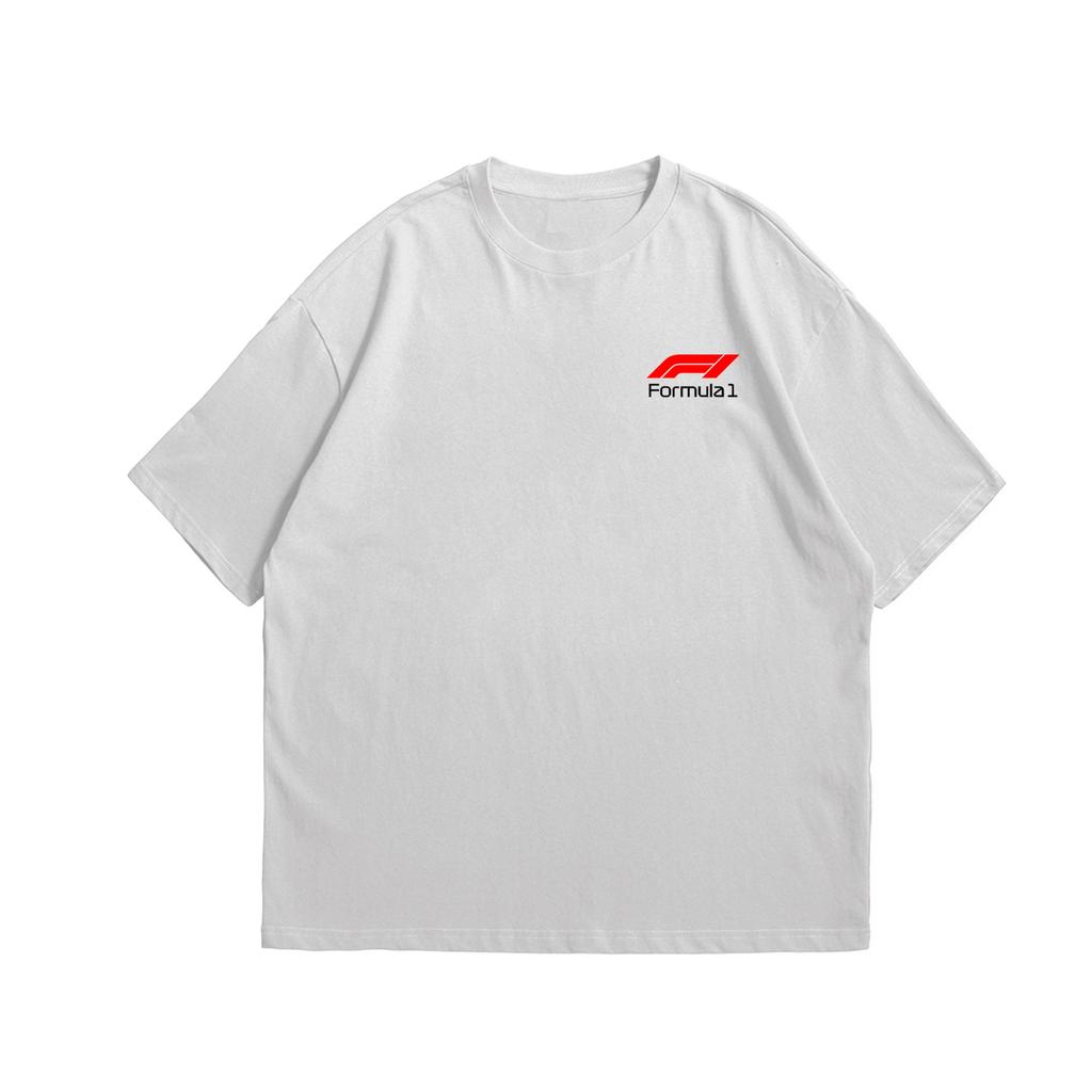 T-shirt F1 Verstappen da Uomo in Cotone Oversize Grafica Auto da Corsa Girocollo Moda Manica Corta Pesante Abbigliamento Donna Uomo