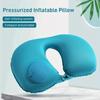 Press On Inflatable Pillow To Relax Neck Travel U-shaped Pillow Foldable and Portable with Leak Proof Device Ordinary U-shaped