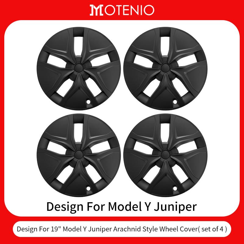 4pcs for Tesla Model Y 2025-2026 Juniper 19 inch Web Hub Caps Car Hub Caps Full Rim Covers Replacement Wheel Cover Accessories