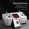 Stainless Steel 1/6 Size 4-Compartment Portion Pan Rack