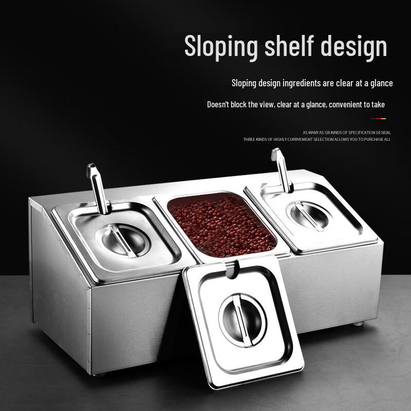 Stainless Steel 1/6 Size 4-Compartment Portion Pan Rack