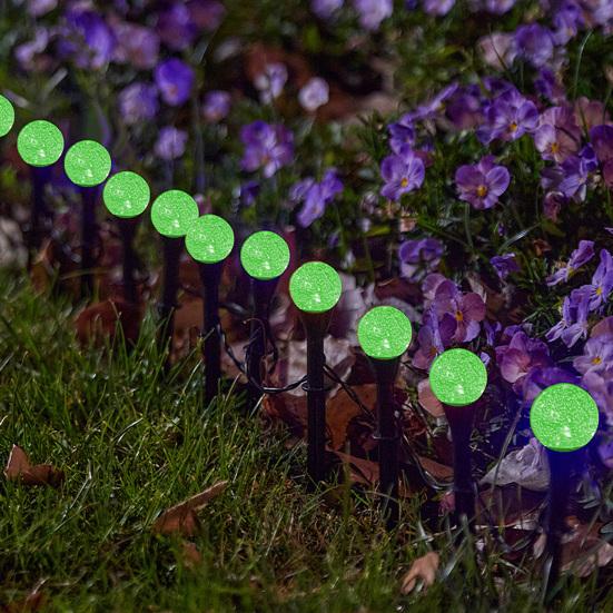 30 buc Lumini Solare pentru Cale cu 8 Moduri 6.5m LED-uri Schimbătoare de Culoare Lumini Decorative Solare pentru Gazon Curte Patio