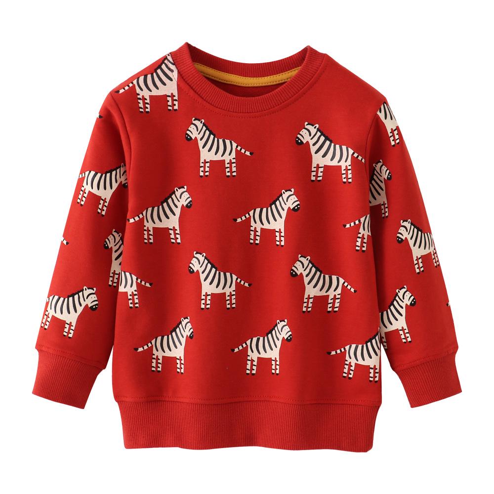 European-Style Kids Cotton Terry Hoodie - Long Sleeve, Autumn/Winter, Unisex 6T (130cm)