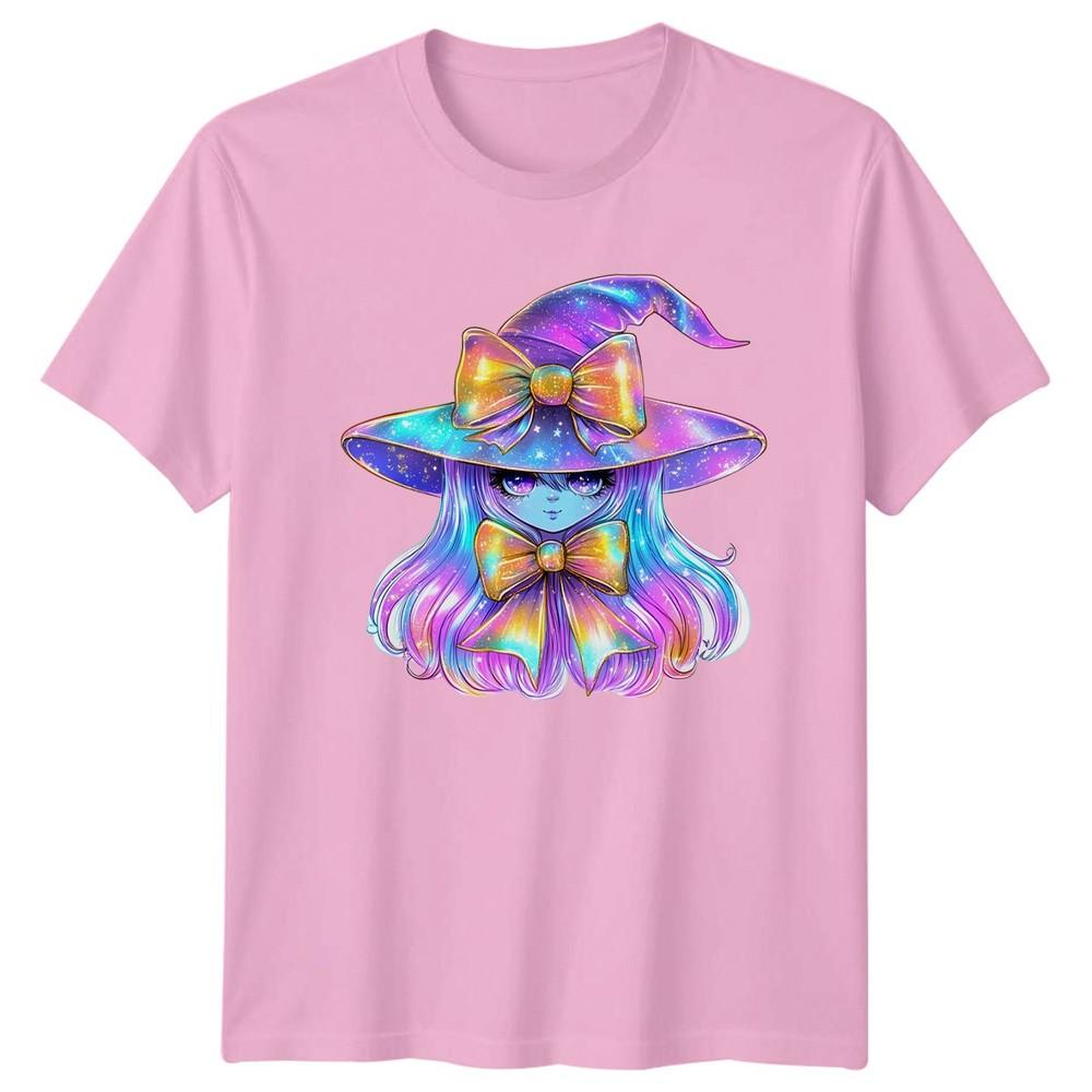 Kawaii Witch Hat Galaxy Magic Unisex Unisexs Unisexs Graphic Tee Shirt