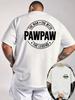 Summer New Mens Casual Printed Tshirt with Threaded Round Neck Short Sleeved Top Doublesided Printing on The Front and Back