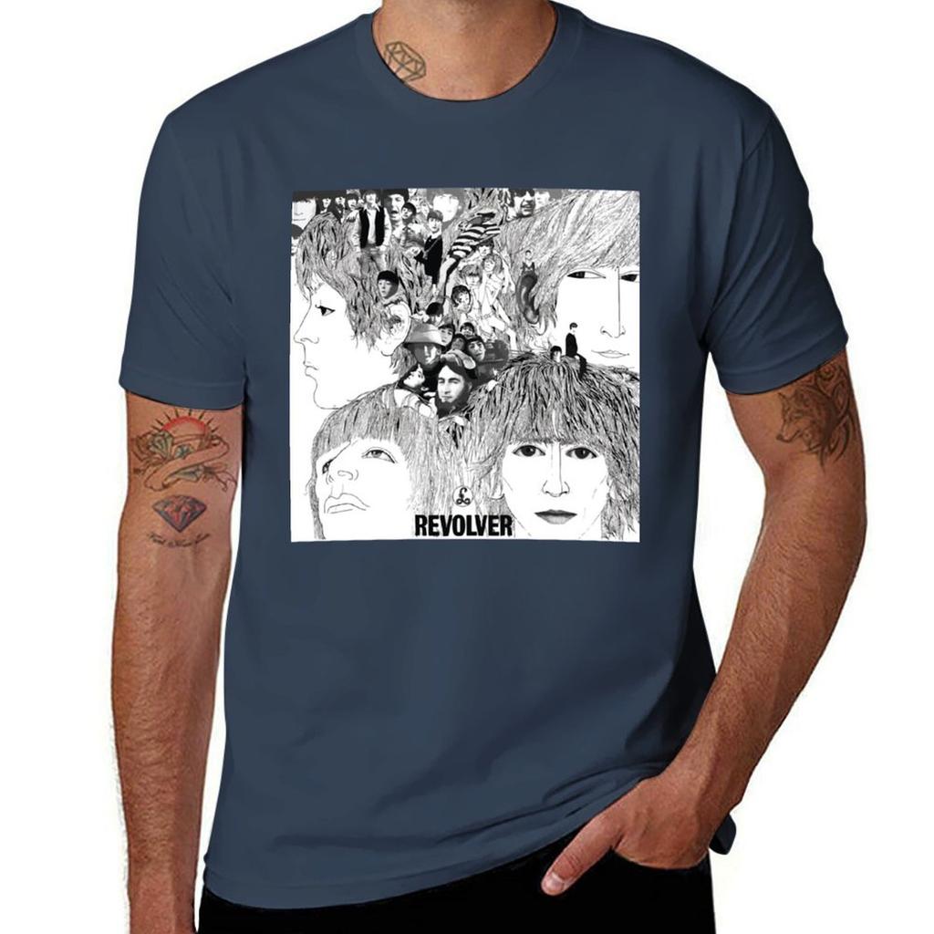 Revolver Album Cover Classic T-Shirt Graphics New Edition Vintage Men Graphic T Shirts