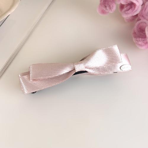 French Satin Bow Banana Clip Gentle Solid Color Vertical Clip Half Tie Hair Clip Simple Commuter Girl Hair Accessories