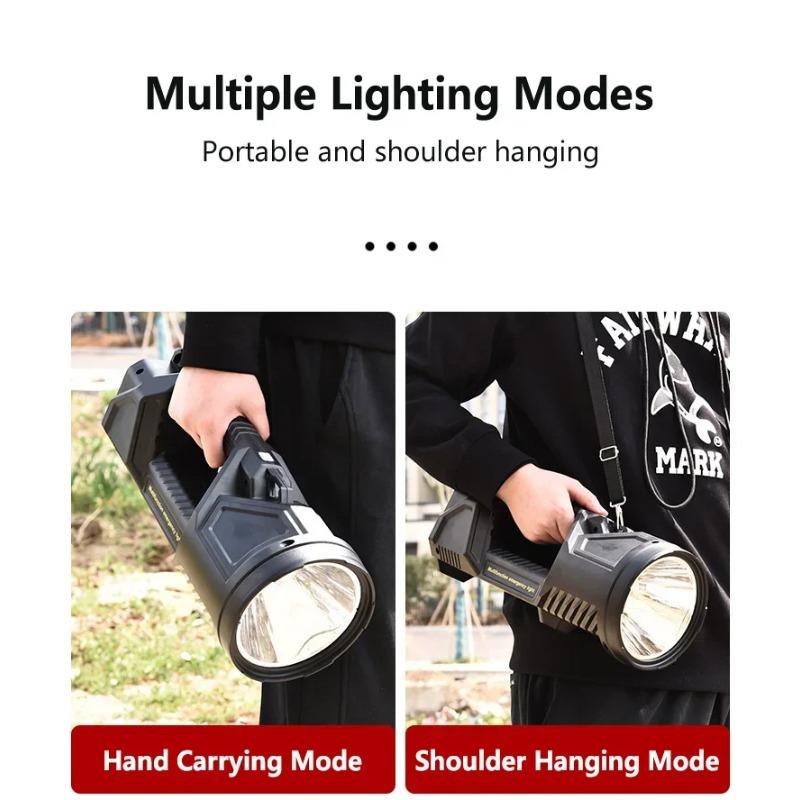 Leistungsstarke XHP70 LED Taschenlampe Solarladung Suchscheinwerfer Große Reichweite USB Wiederaufladbare Camping Laterne Multifunktionale Arbeitsleuchte