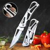 Stainless Steel Folding Fruit Paring Knife Portable Keychain Non-slip Utility Knife for Home Picnic Outdoor 1pc